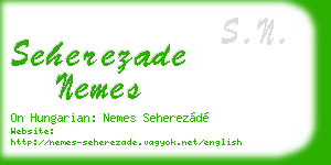seherezade nemes business card