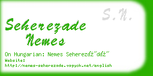 seherezade nemes business card